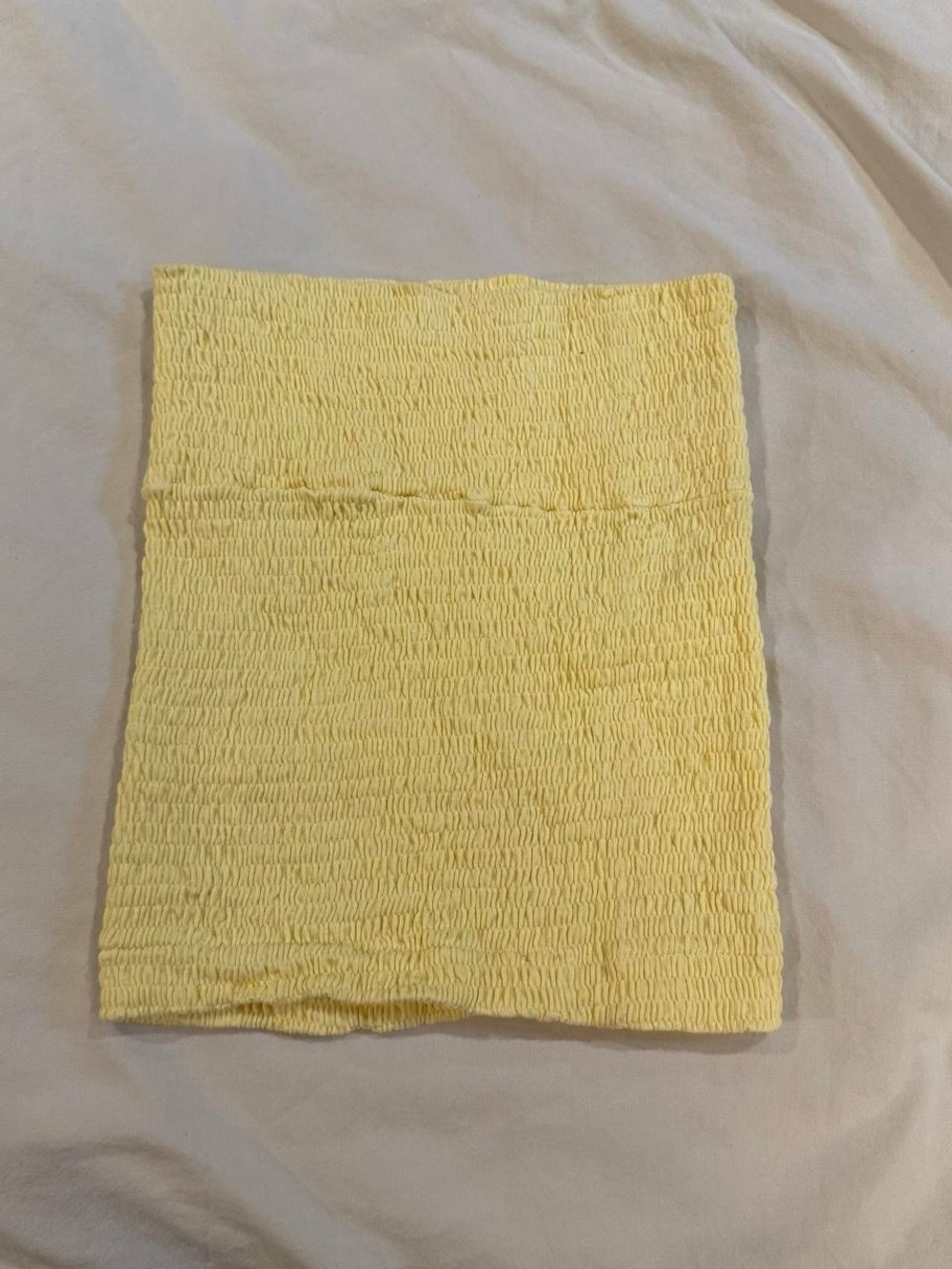 Vintage Butter Yellow Smocked Tube Top - Picture 4 of 5